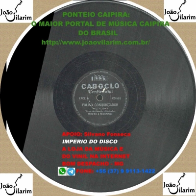 Moreno E Moreninho - 78 RPM 1962 (CABOCLO-CONTINENTAL CS 553)